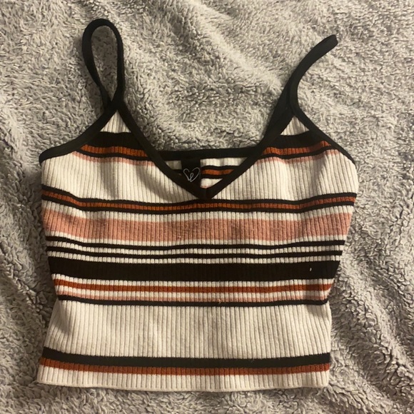 Striped v neck tank top - Picture 1 of 3